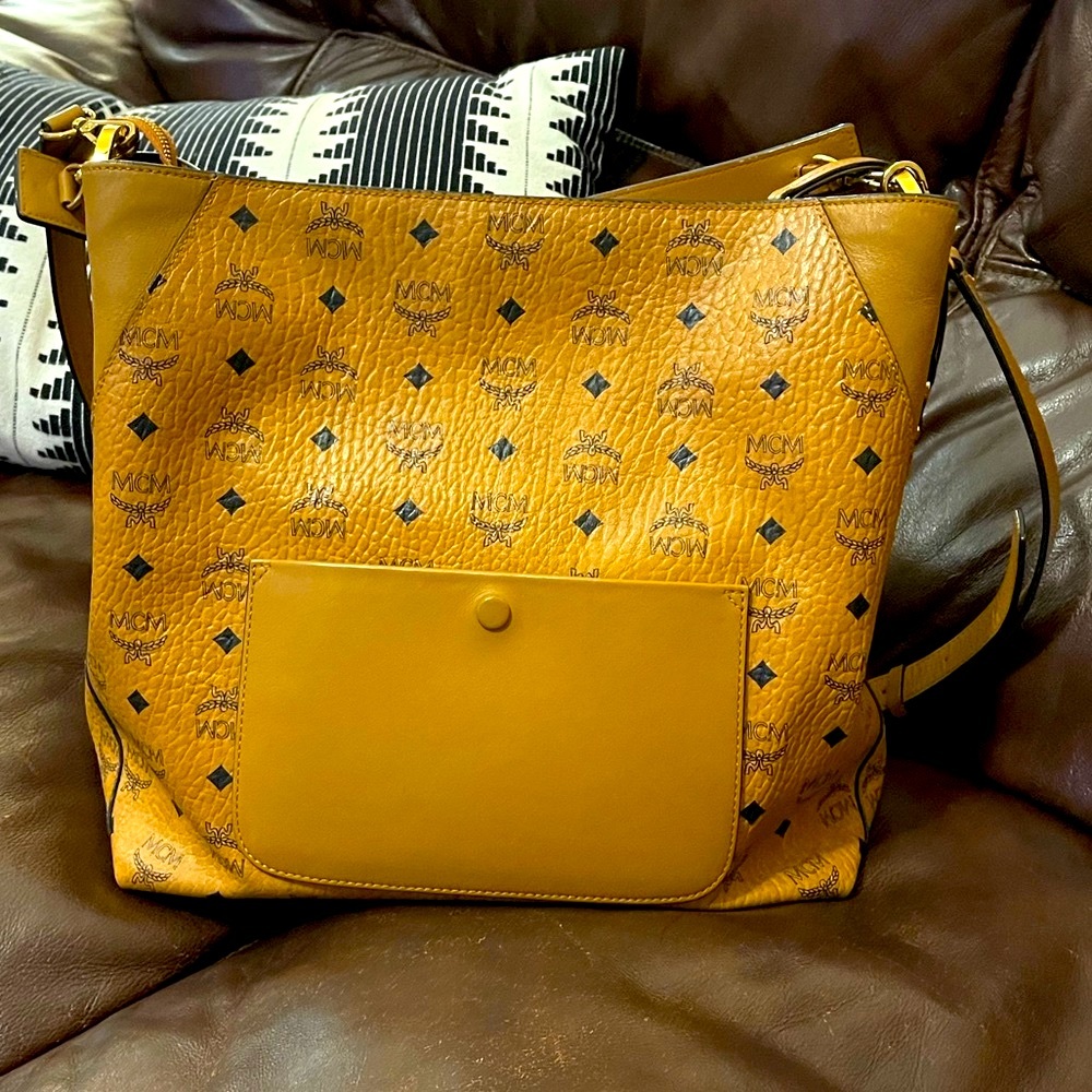 Authentic MCM Women’s Visetos Bag Cognac Brown